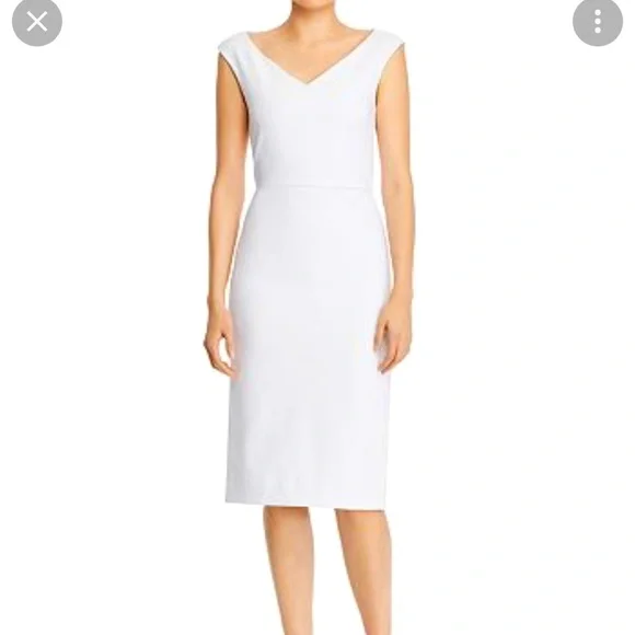 Dresses | Alice And Olivia Jordan Fitted Mini White Dress | Poshmark
